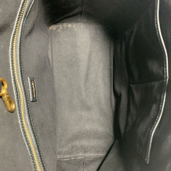 Aritzia Auxiliary Black Leather Tote Bag Purse Carry All + Coin Purse EUC - Picture 7 of 16